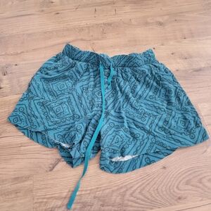LulaRoe Jessica Teal Linen Shorts Size Small